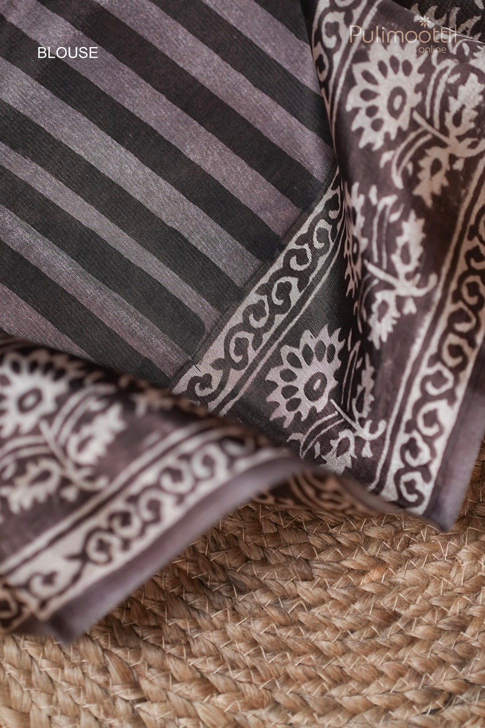 Coffee Colour Tussar Silk Saree