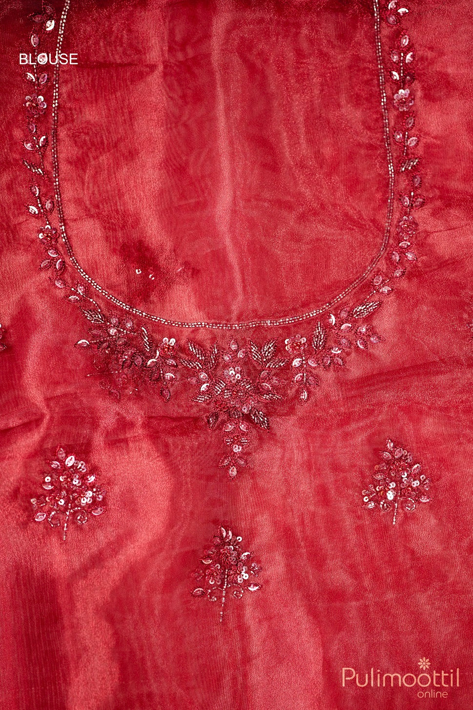 Maroon Colour Orgenza Silk Fancy Saree.