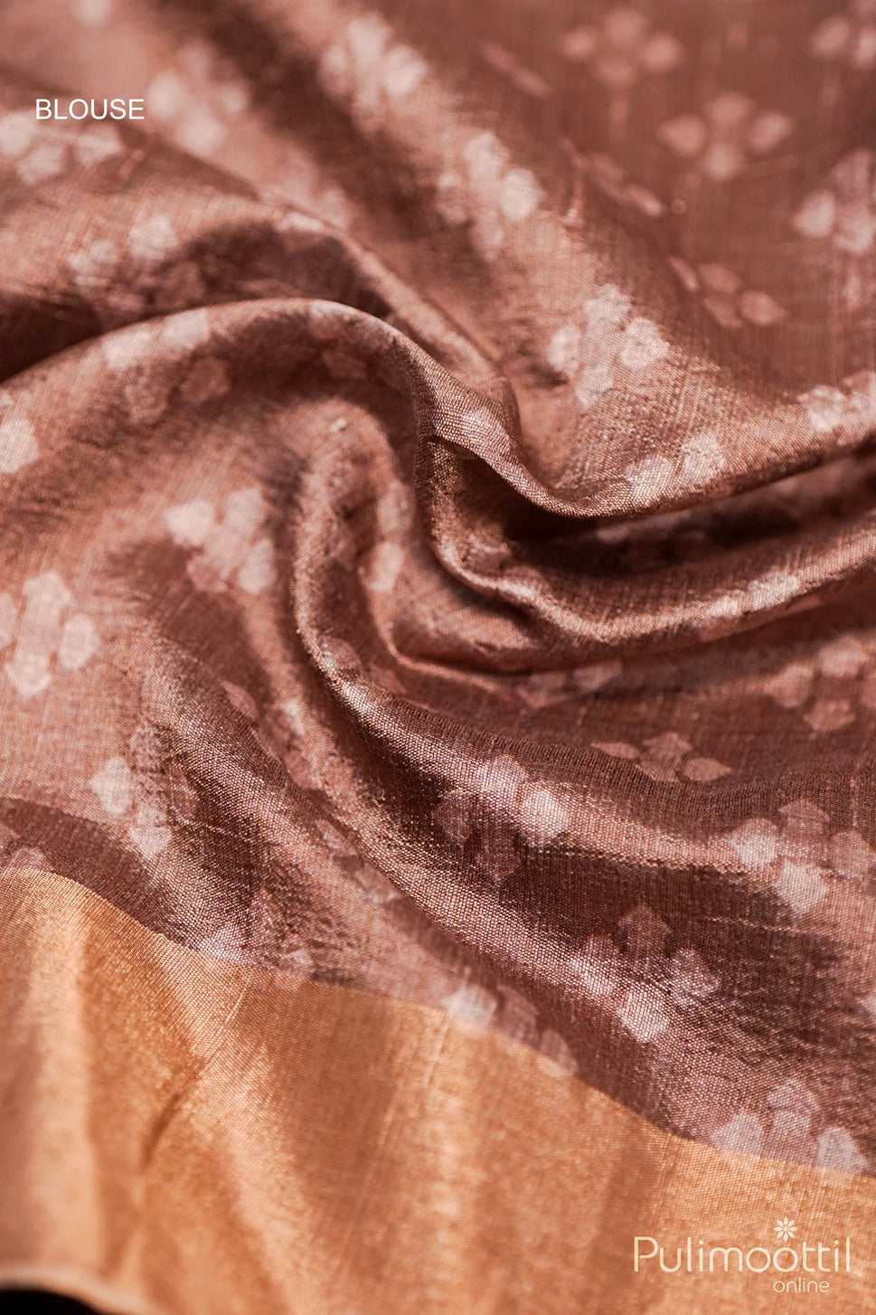 Chikoo Colour Jute Silk Saree.