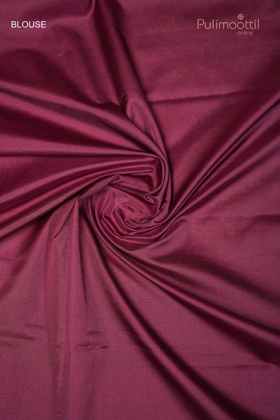 "Plain Maroon Blouse Fabric for Venom Green Ekath Print Saree