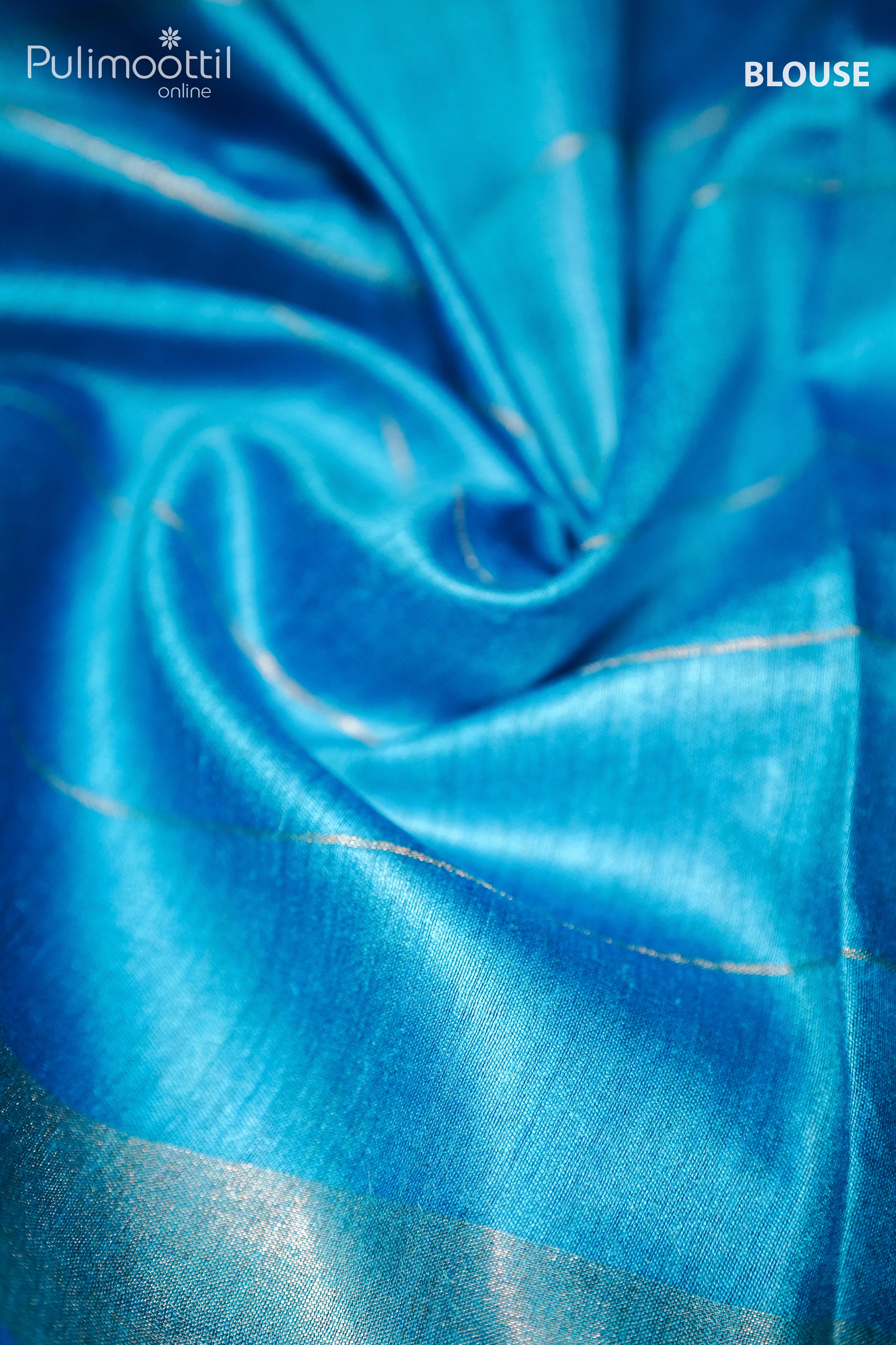 Sky Blue Colour Tussar Silk Saree.