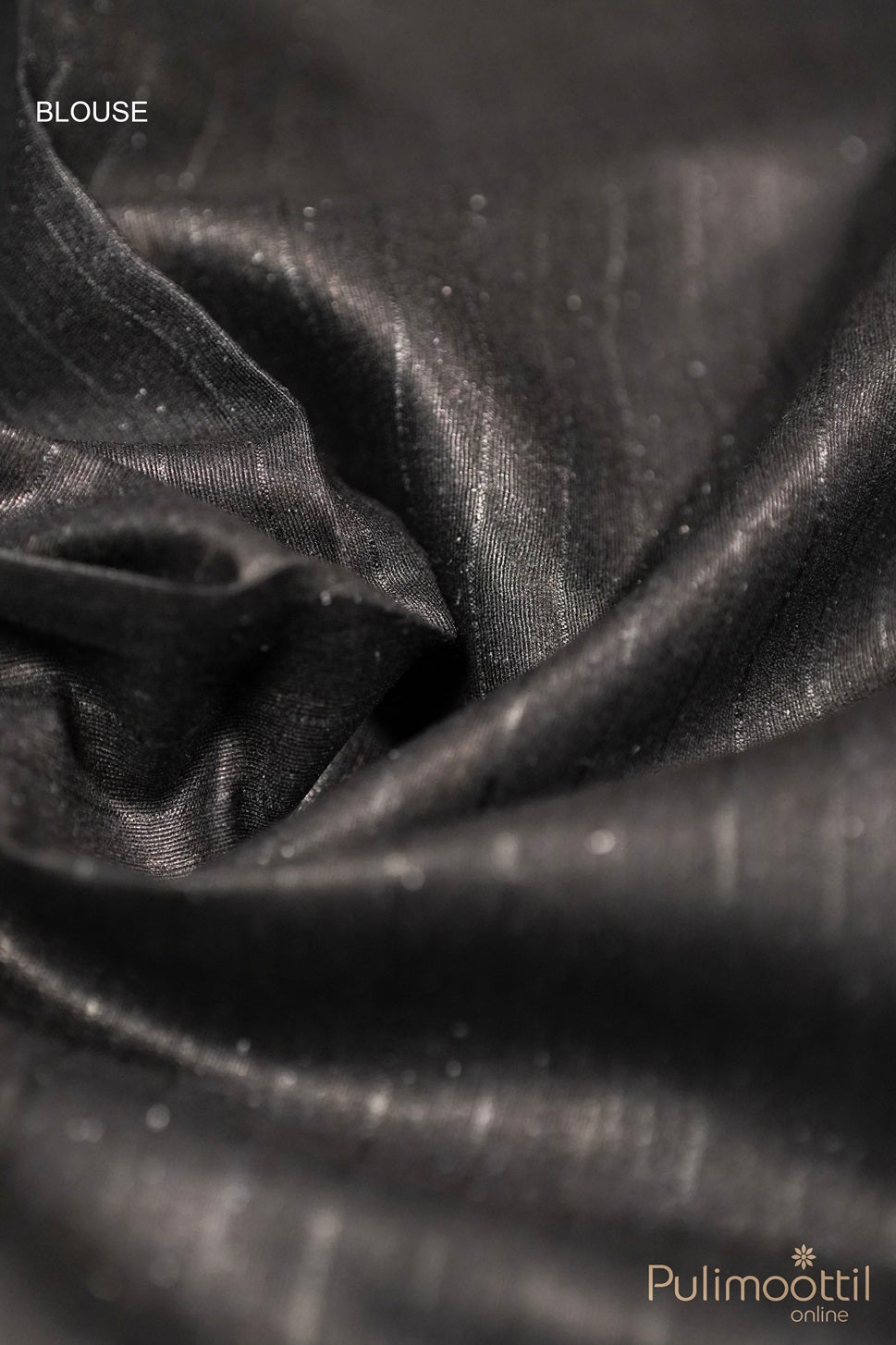 Black Colour Tussar Silk Saree.
