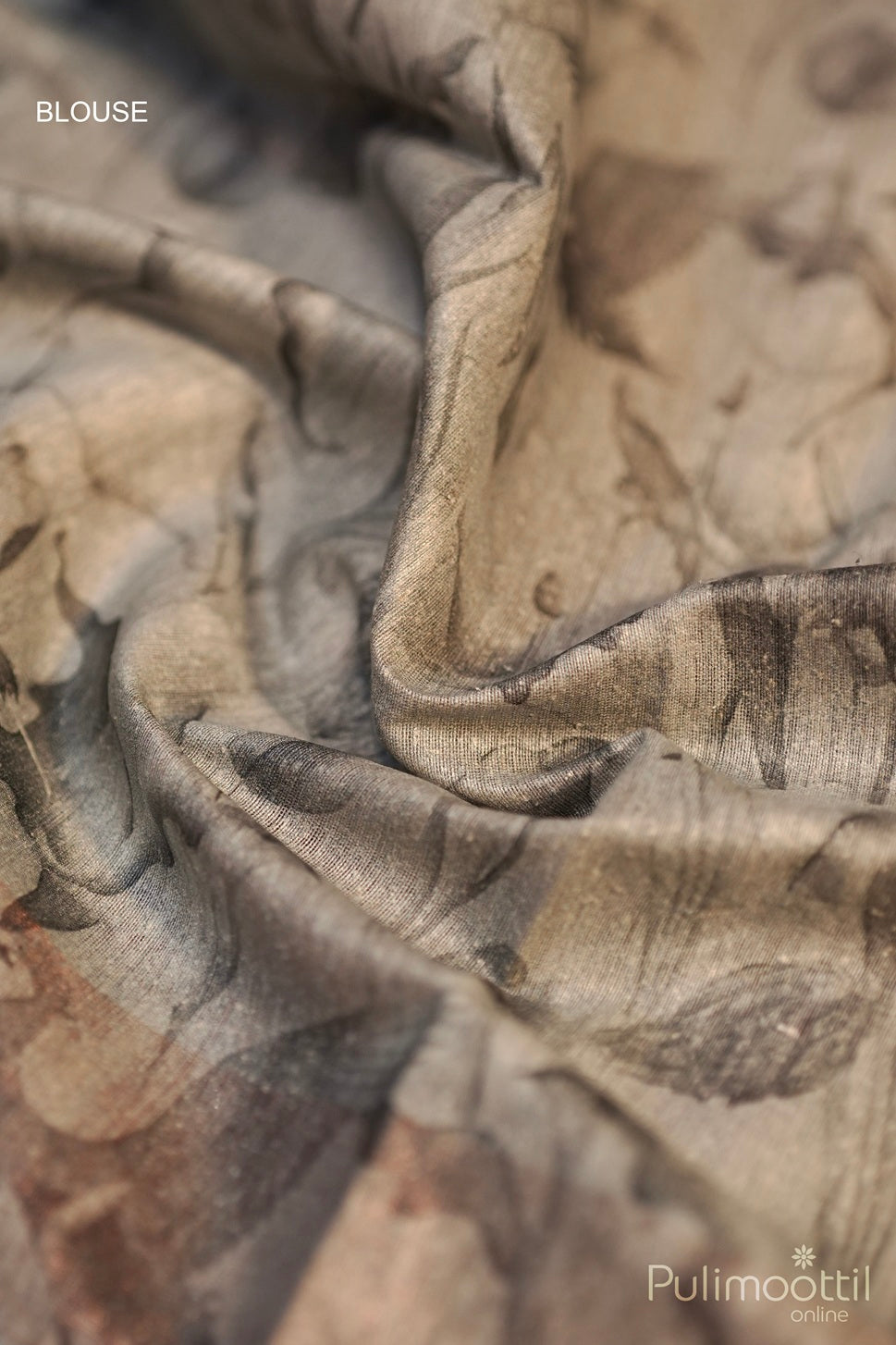 Grey Colour Jute Silk Saree.