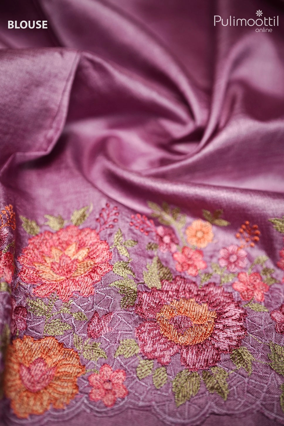 Onion Shade Tussar Silk Saree.