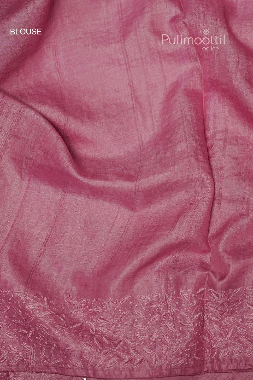 Pastel Pink Colour Tussar Silk Saree