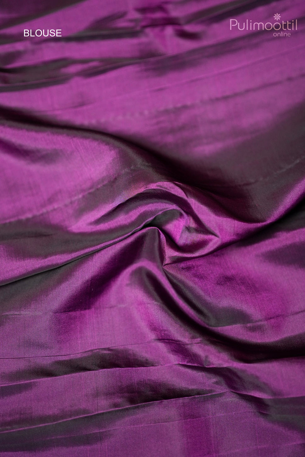 Deep violet-colored Kanchipuram soft silk saree