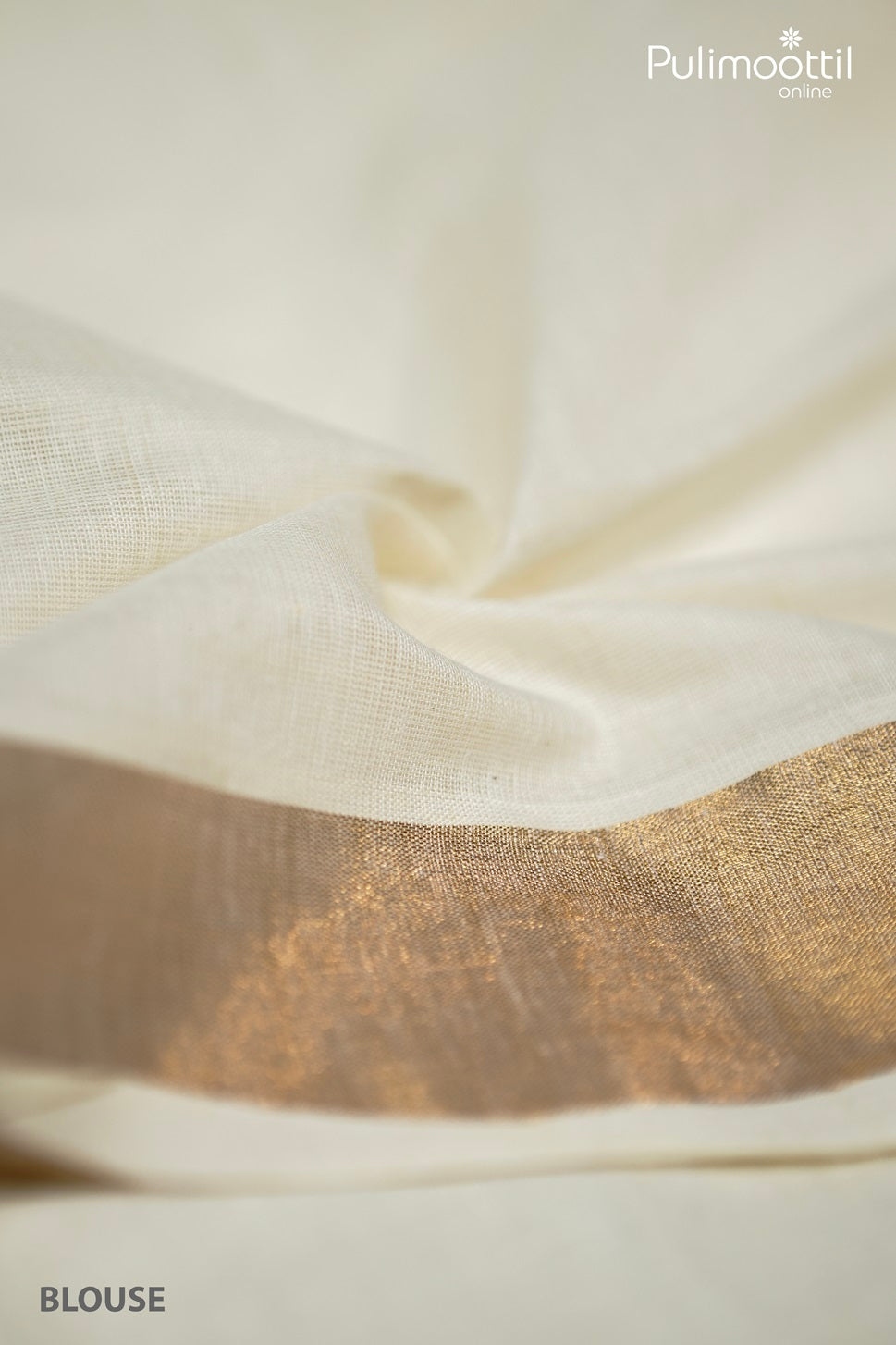 Cream Colour Kerala Digital Print Set Saree.