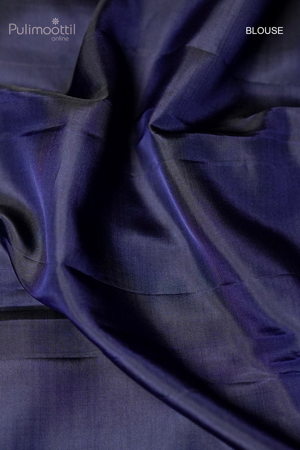 Dark blue-green colored Kanchipuram saree