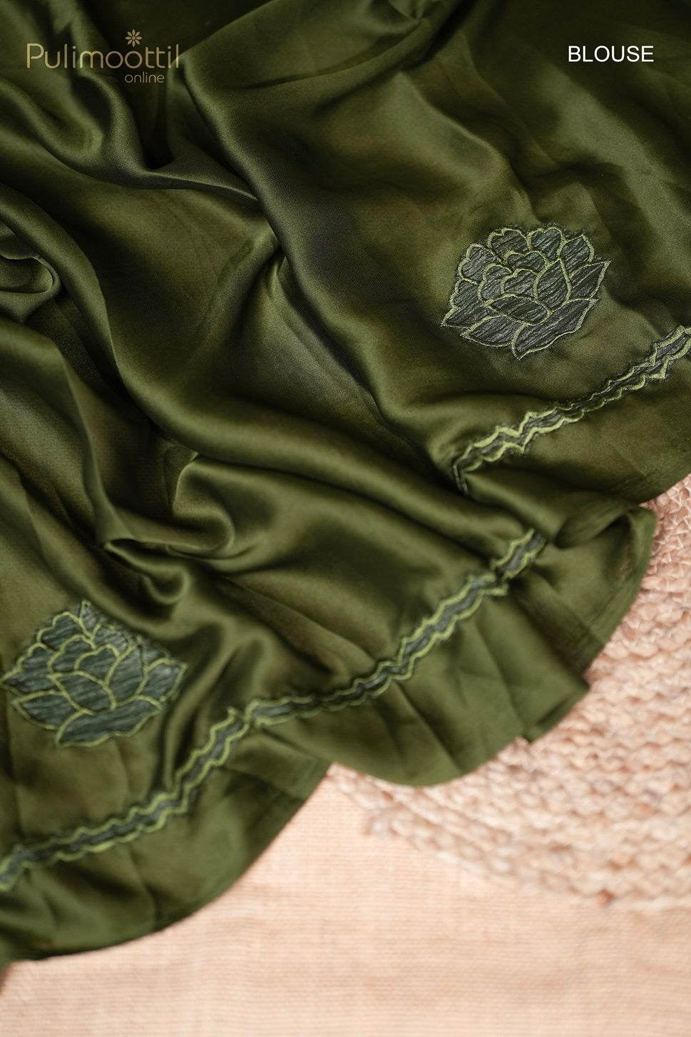 Green Colour  Satin Silk Saree