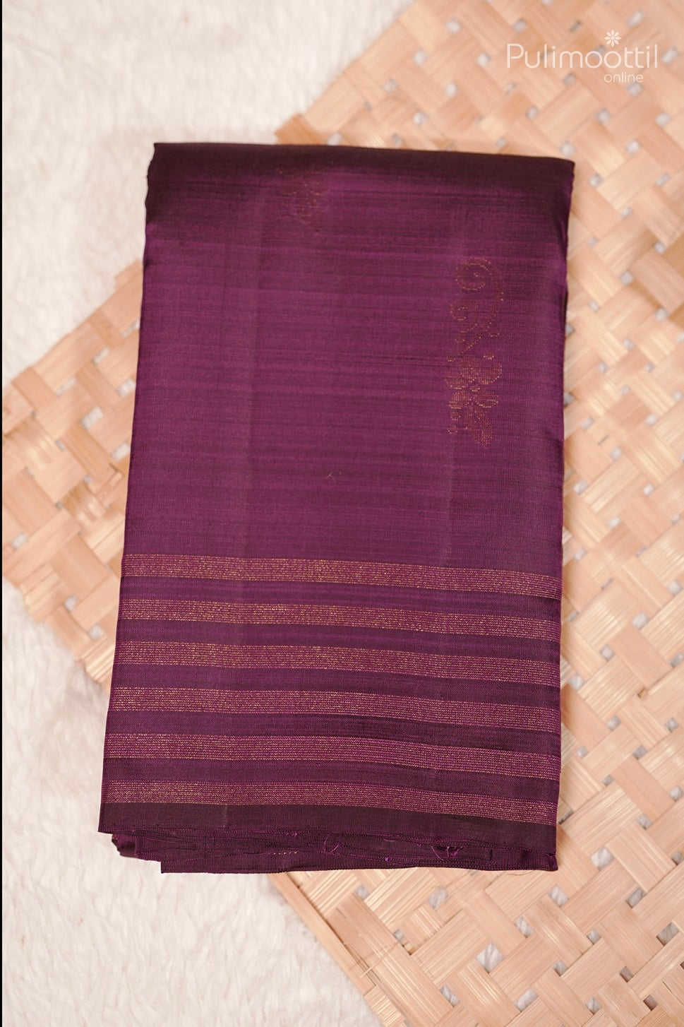 Dark violet Colour Kanchipuram Saree