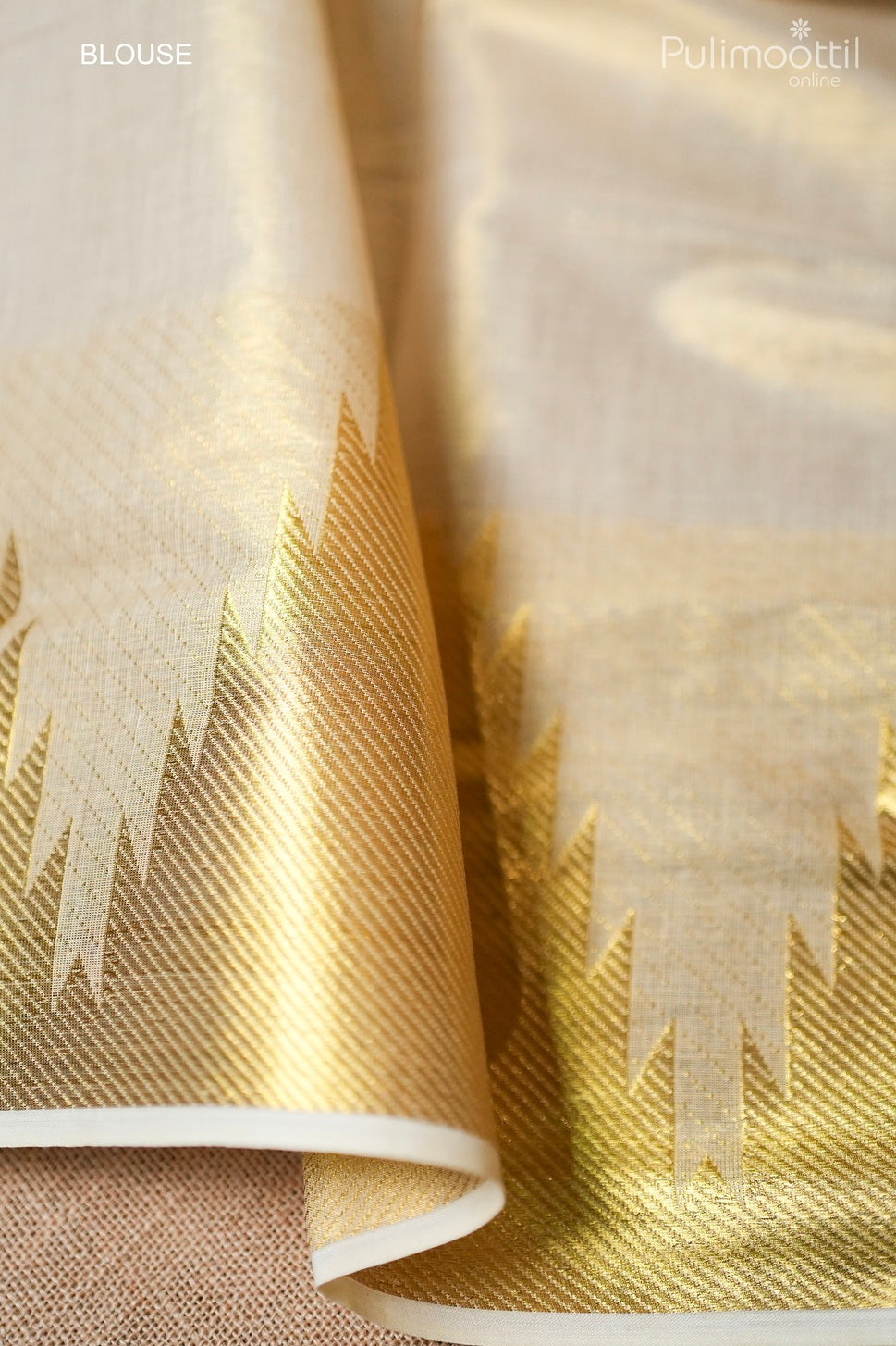 Kerala Traditional Golden Tissue Saree