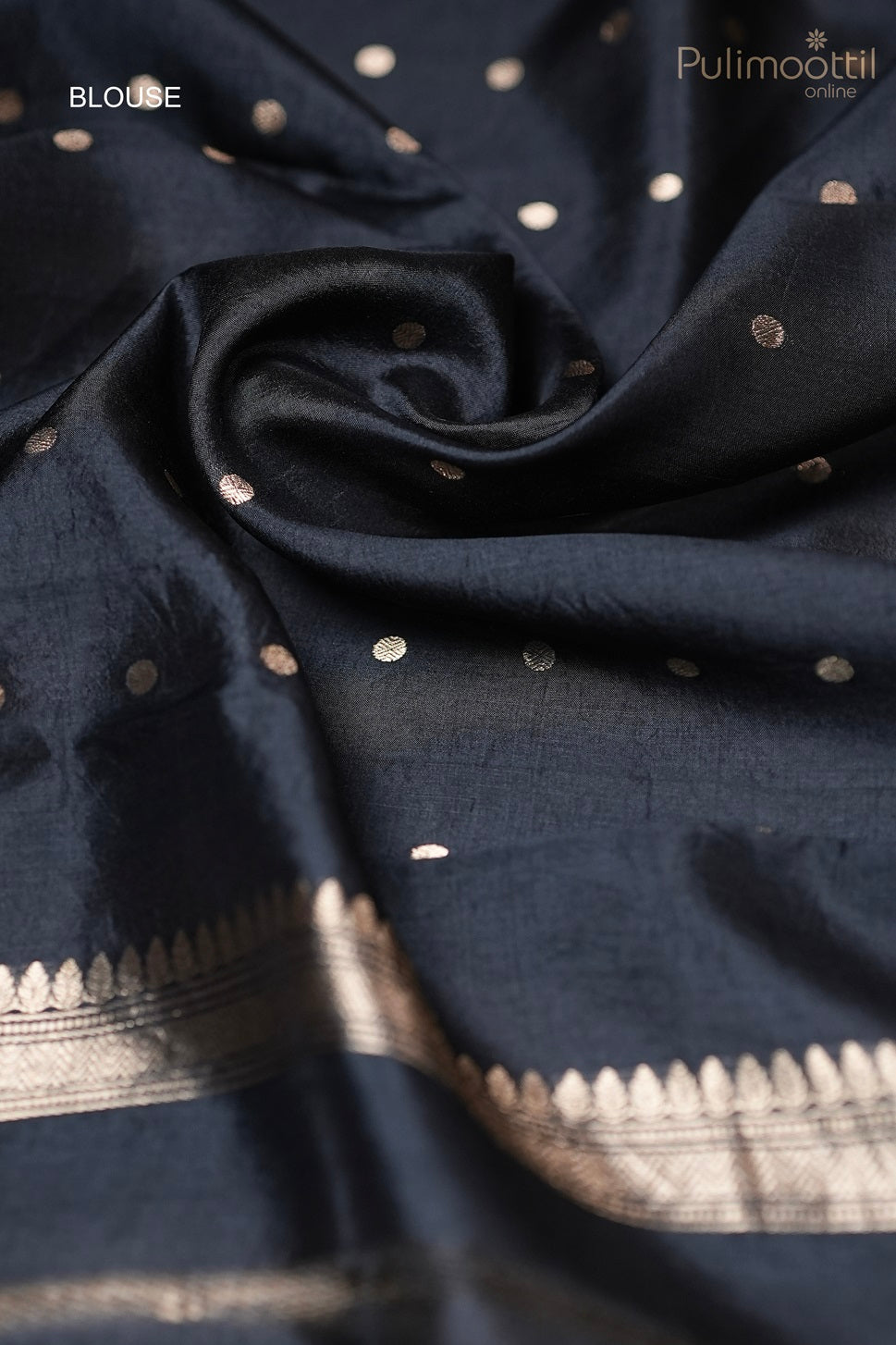 Black Colour Organza And Puna Silk Mixed Saree