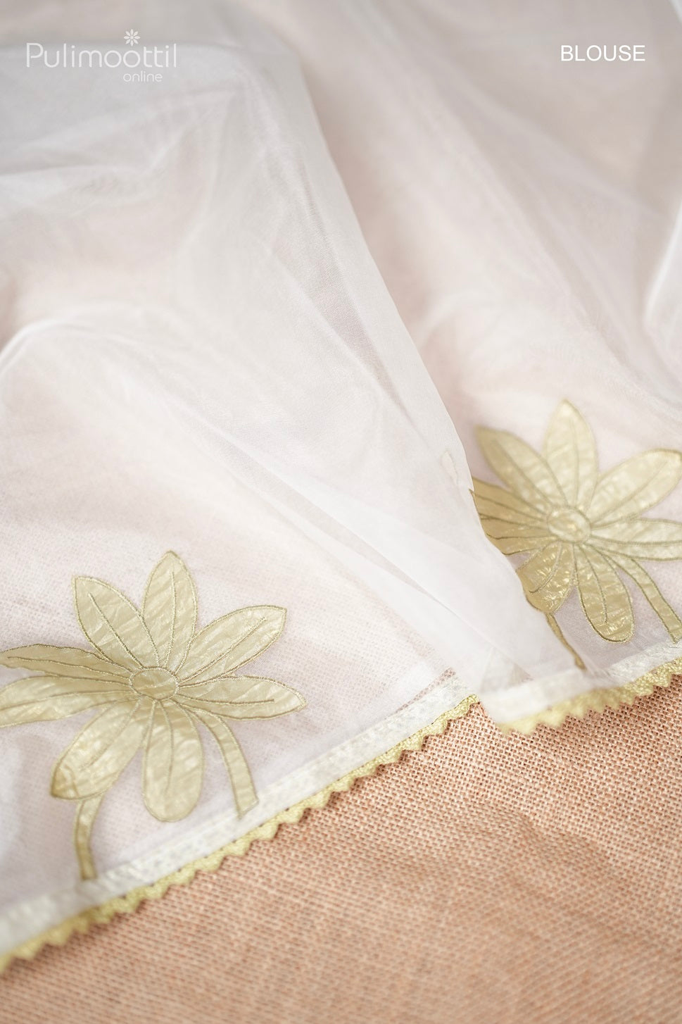 White Colour Organza Saree