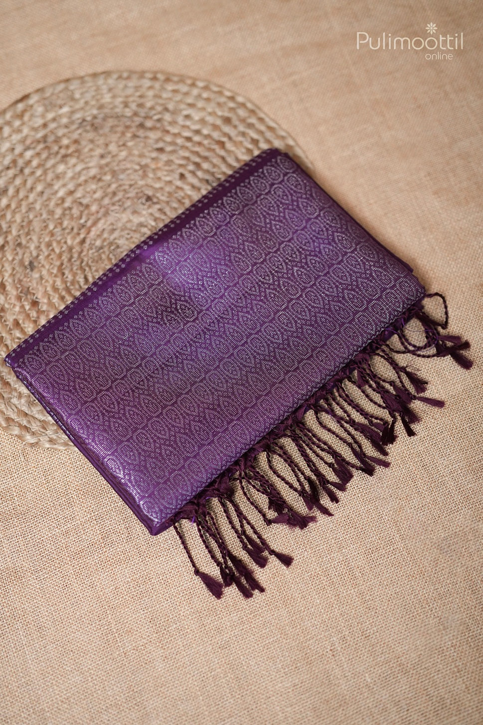 Dark Violet Colour Kanchipuram Soft Silk Saree