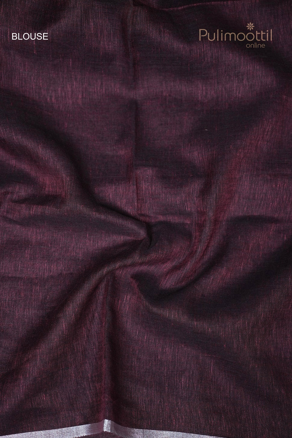 Dark Maroon Colour Linen Embroidery Saree