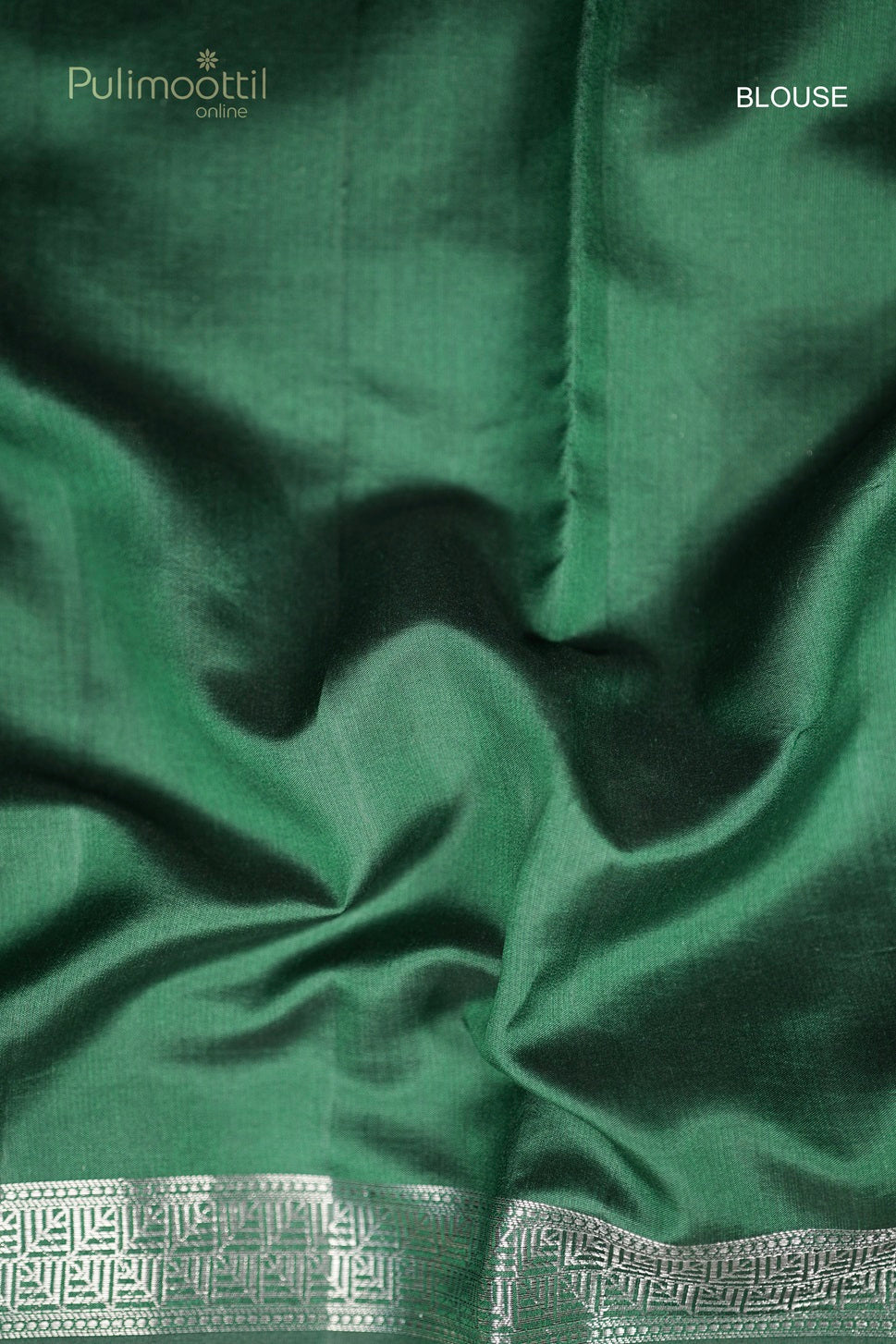 Bottle Green Colour Chiniya Silk Saree