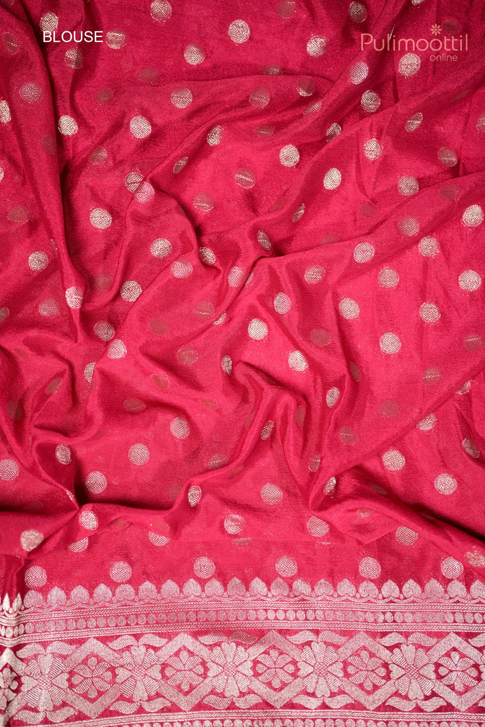 Rani Pink Colour Banarasi Silk Saree