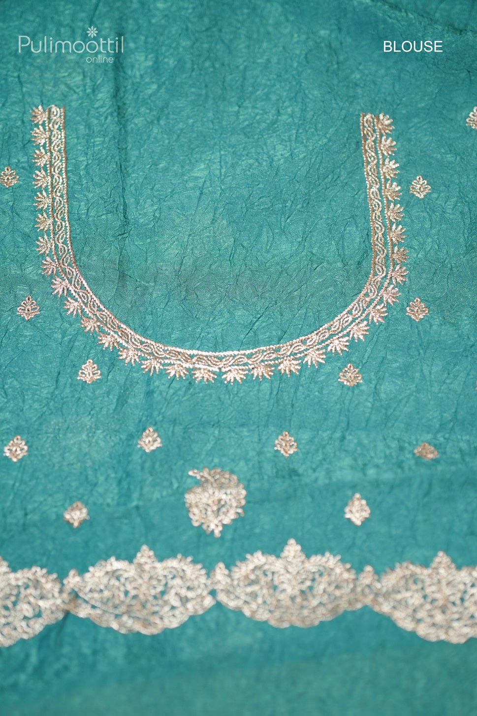 Light Cyan Colour Semi Silk Saree