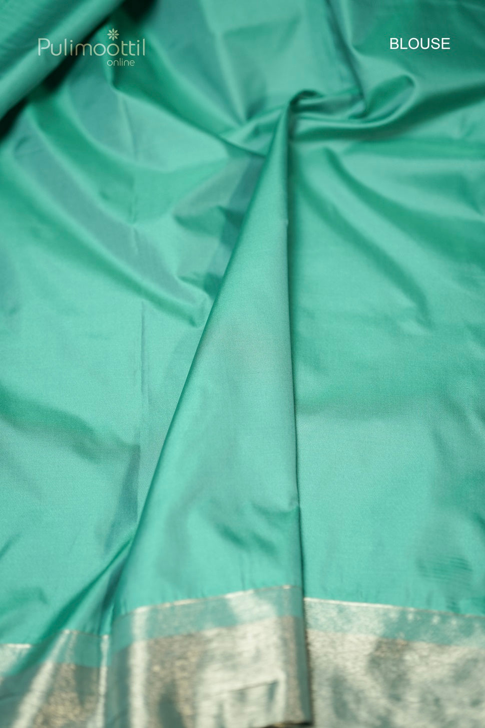 Dark Green Blue Colour Crushed Organza Fancy Saree