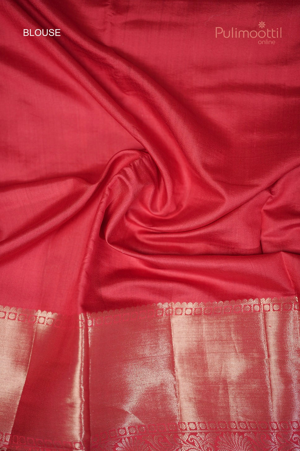 Red Colour Traditional Chiniya Silk Saree.