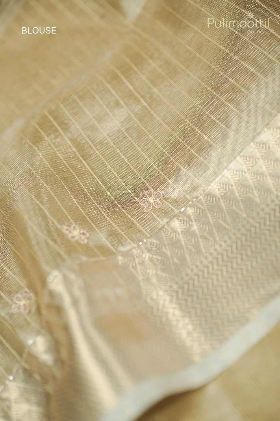 Net Cotta Golden Tissue Fancy Saree