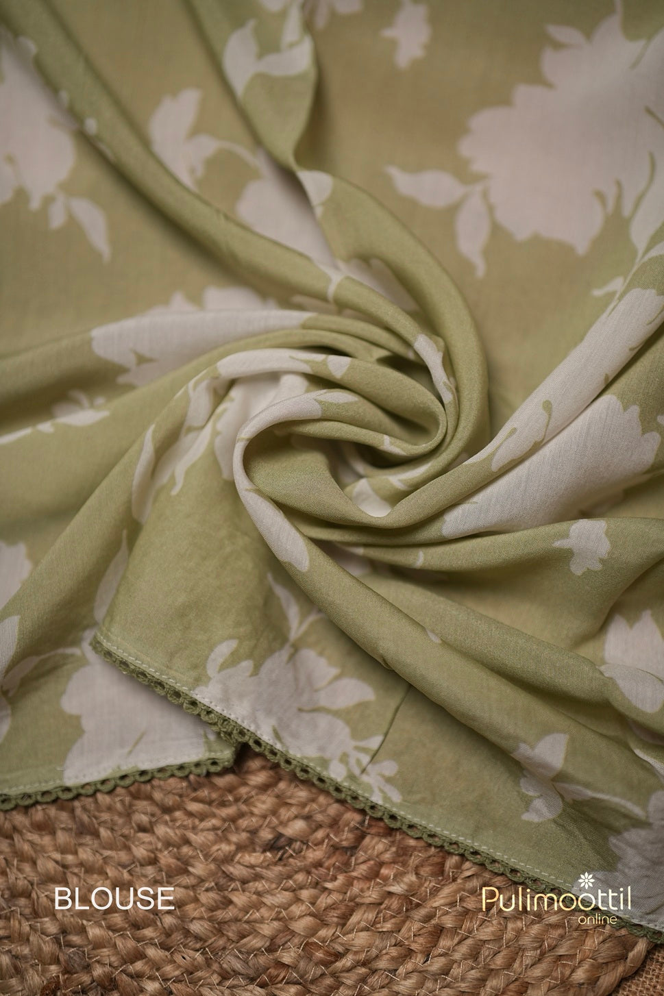 Pastel Light Green Colour Organza Fancy Saree