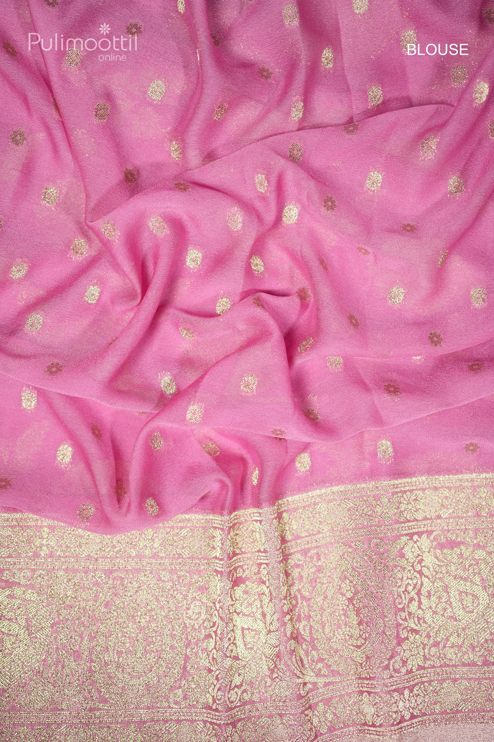 Pastel Pink Colour Banarasi Saree