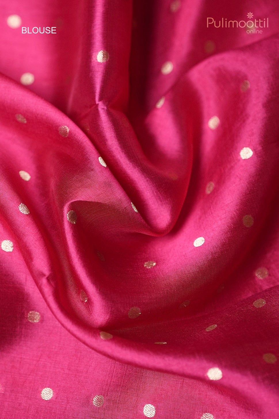 Rani Pink Colour Puna Silk and Organza Mixed Saree
