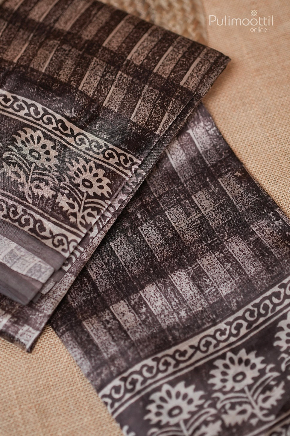 Coffee Colour Tussar Silk Saree