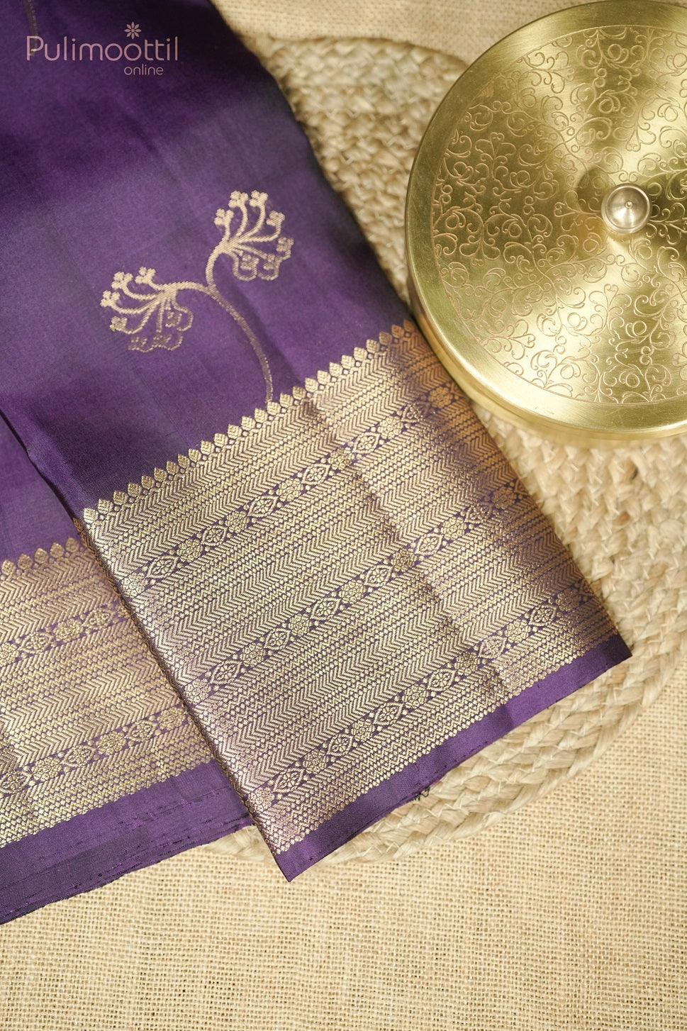 Dark Violet Colour Kanchipuram Soft Silk Saree