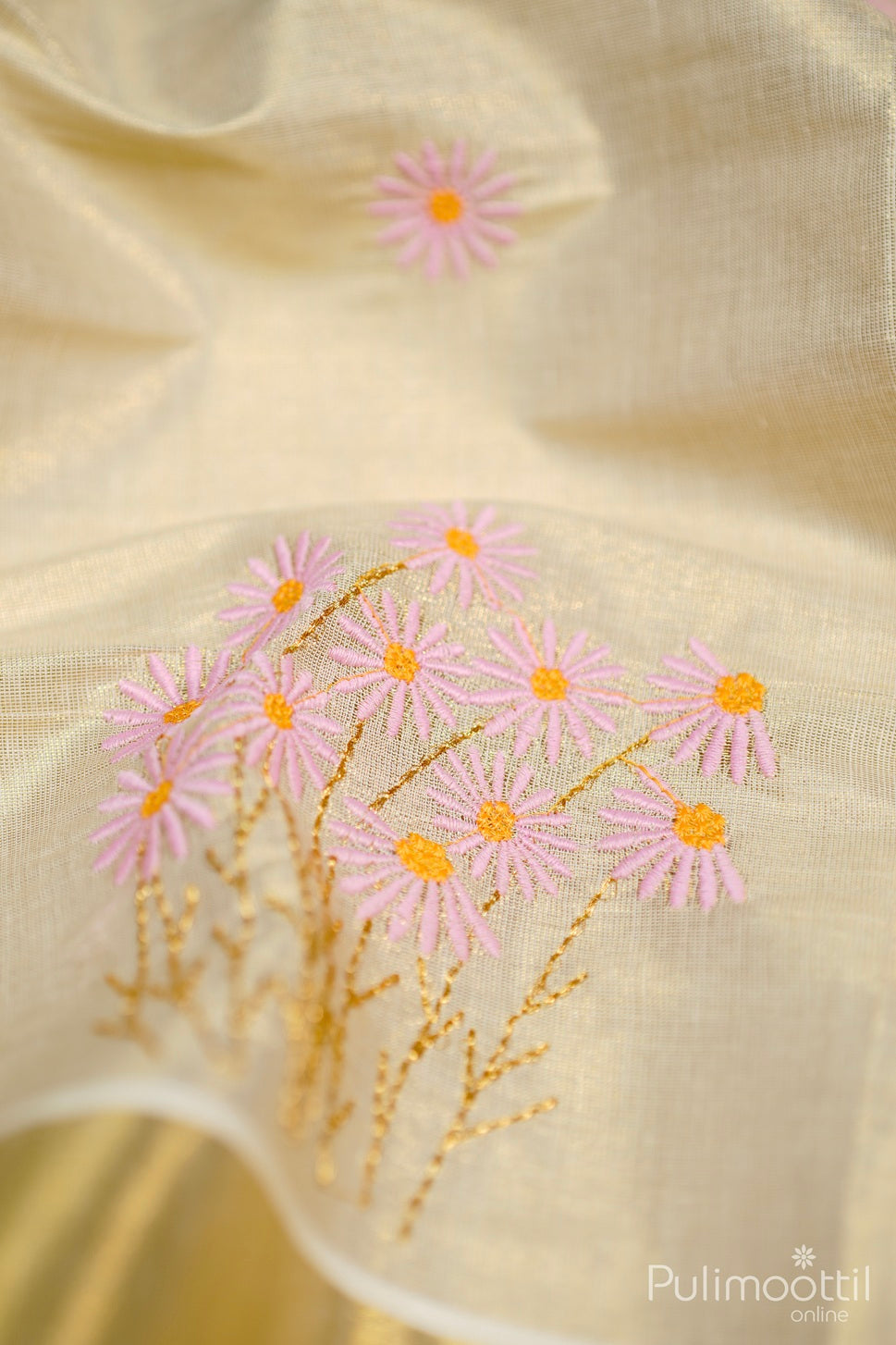 Golden Tissue Set Saree.