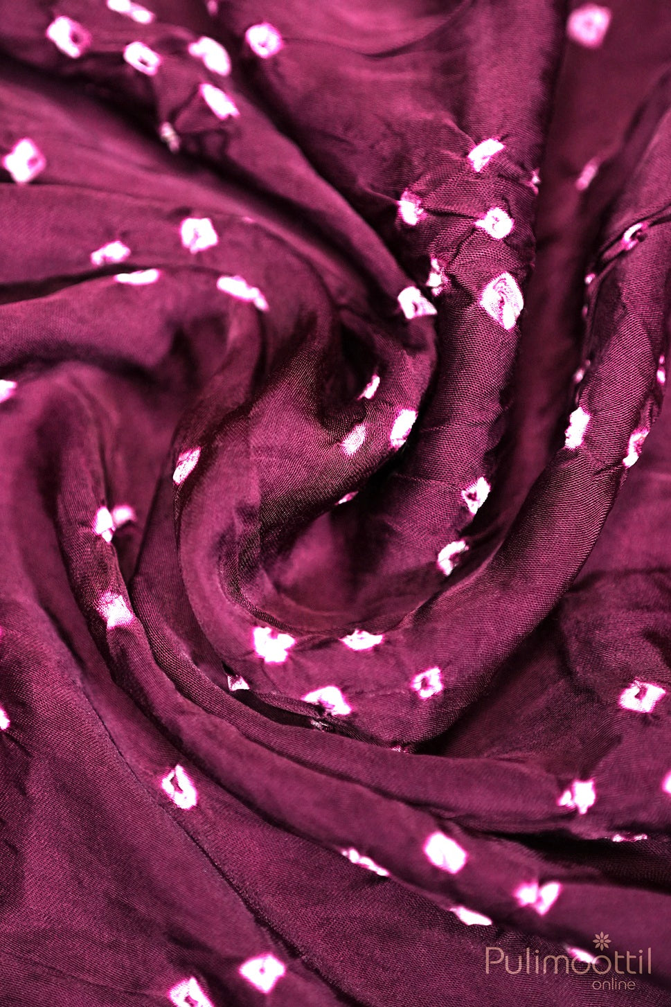 Wine Shade Modal Silk Chungidi Saree.