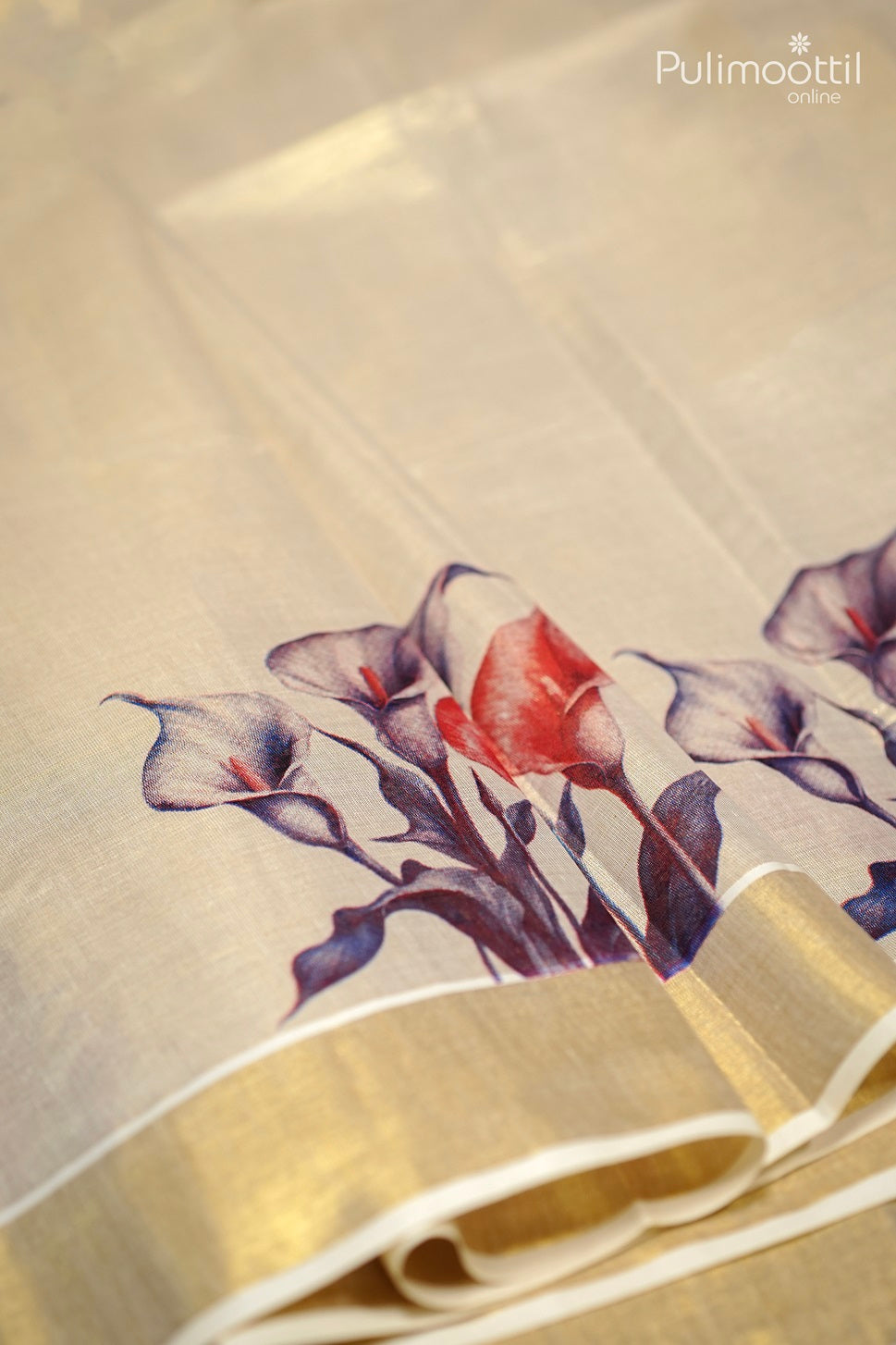 Kerala Golden Tissue Set Saree.