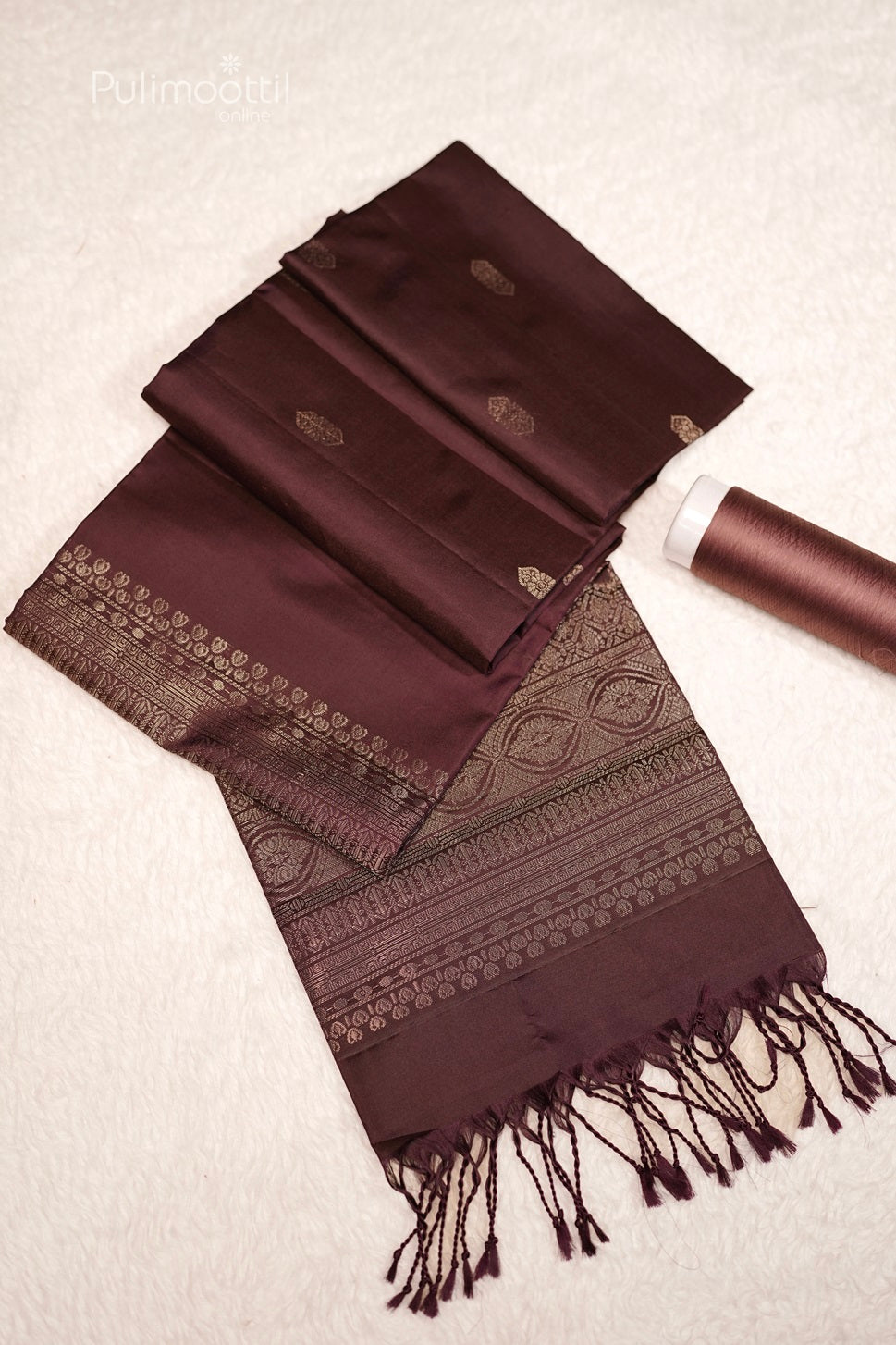 Dark Purple Colour Kanchipuram Soft Silk Saree
