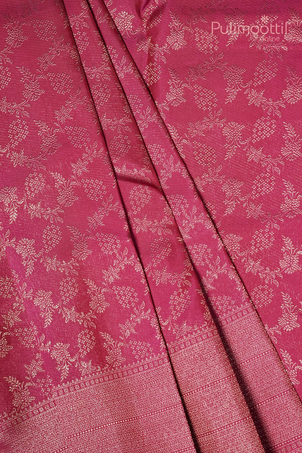 Pink Colour Brocade Wedding Saree