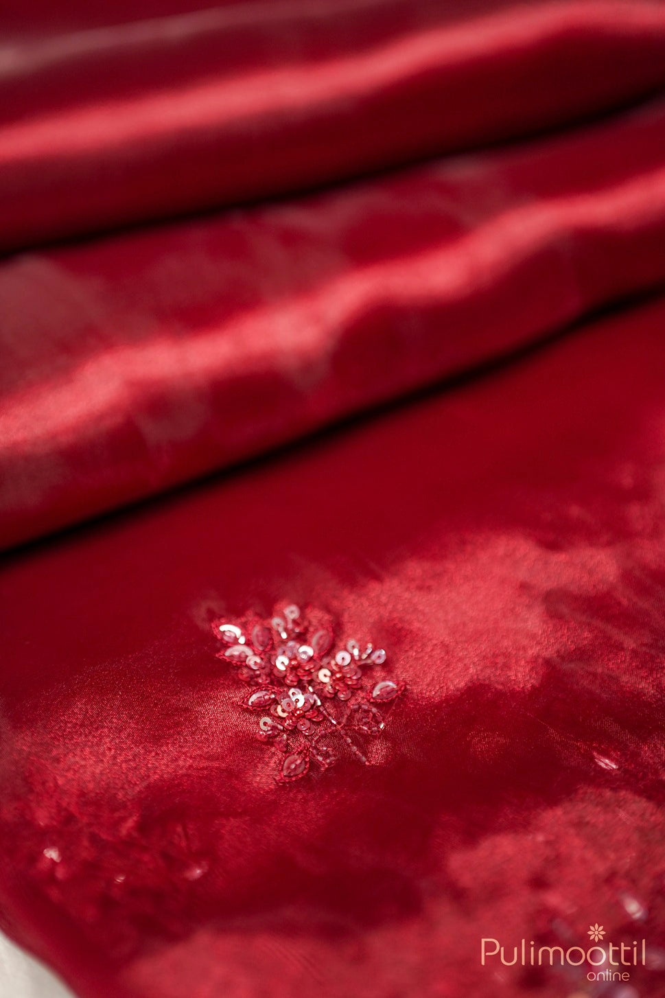 Maroon Colour Orgenza Silk Fancy Saree.