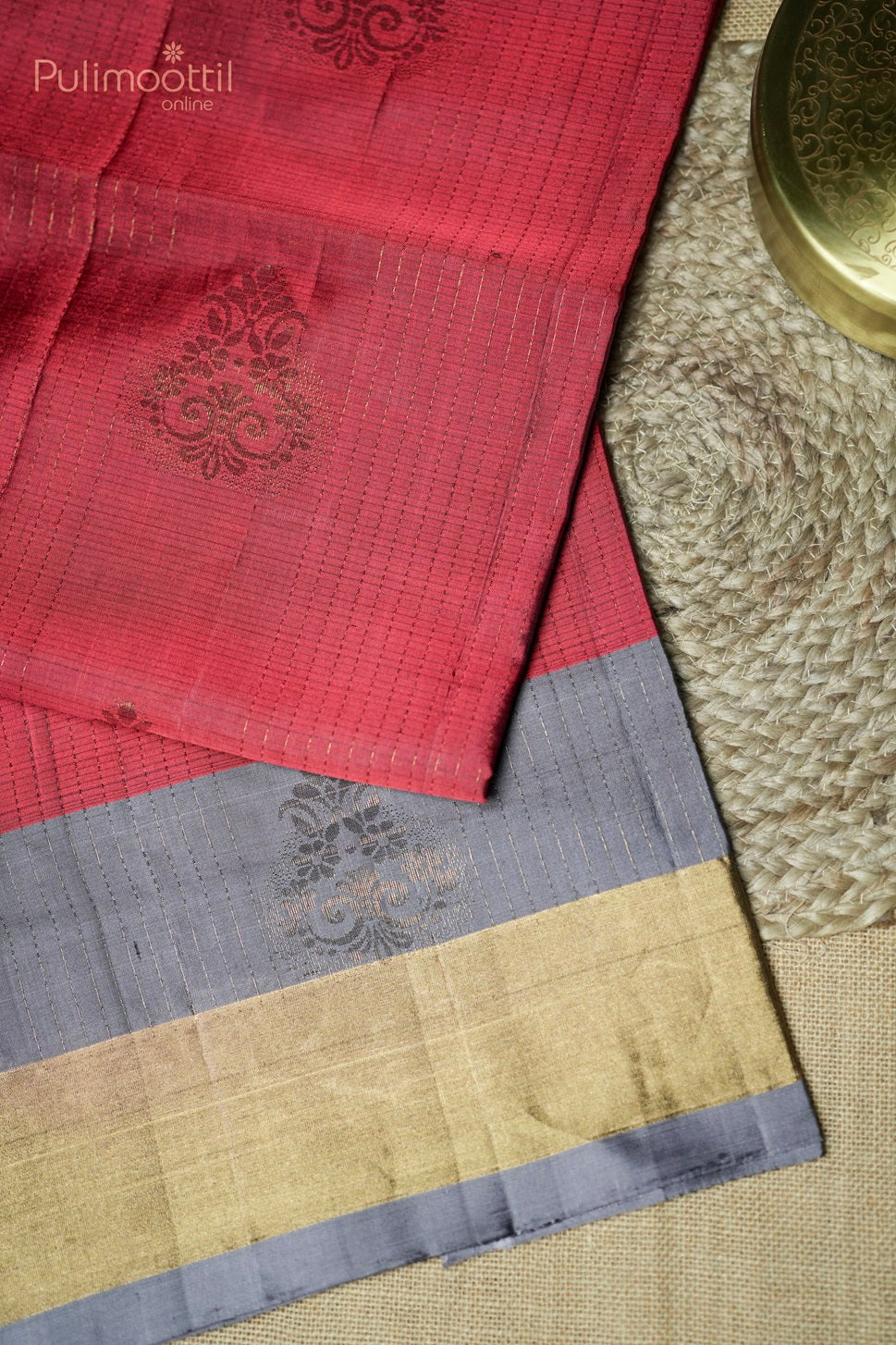 Maroon Colour Kanchipuram Soft Silk Saree
