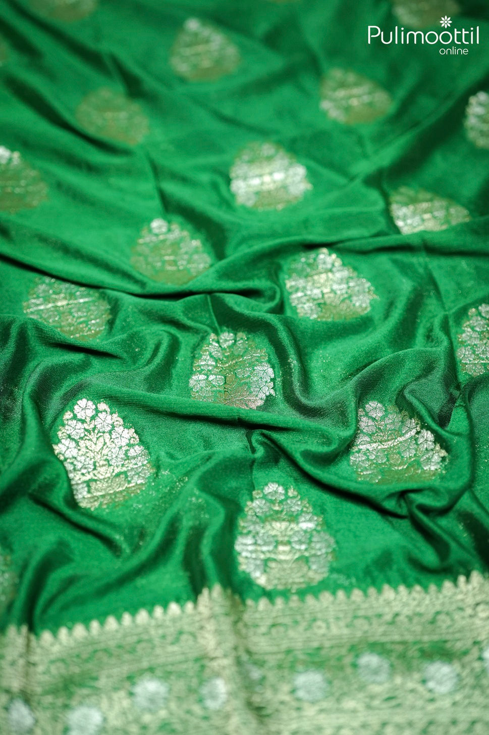 Green Colour Banarasi Silk Saree.