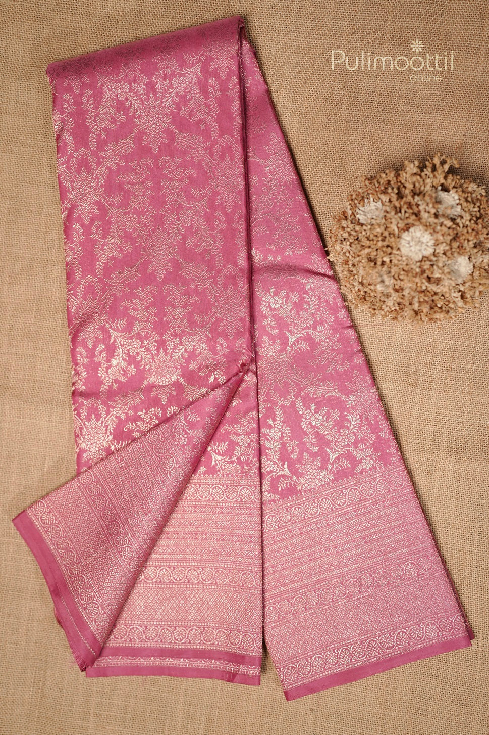 Pastel Pink Colour Kanchipuram Brocade Wedding Saree