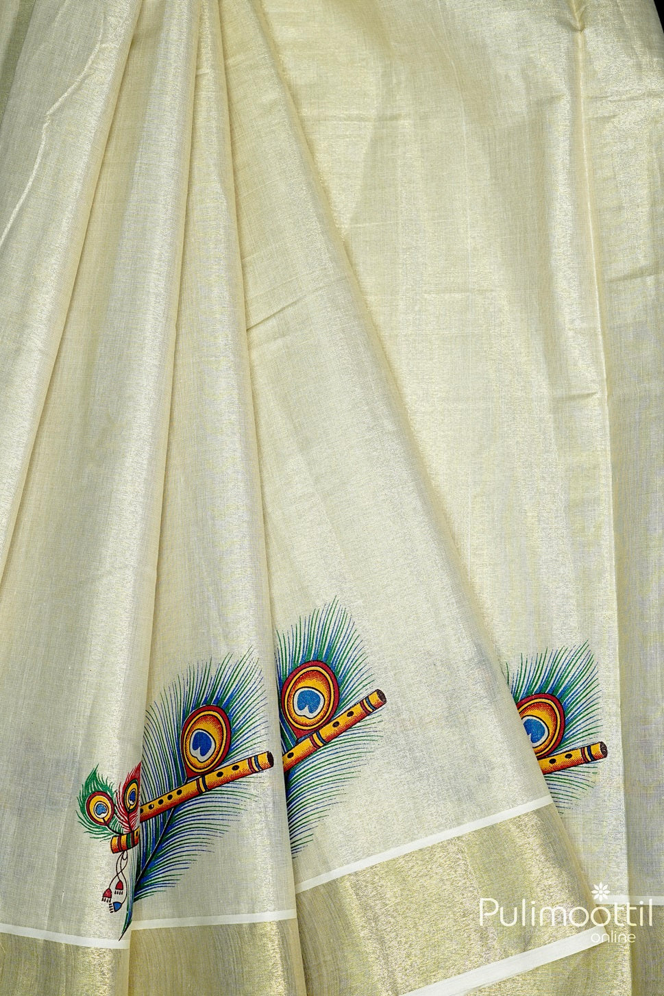 Golden Tissue Kerala Traditional Set Saree.