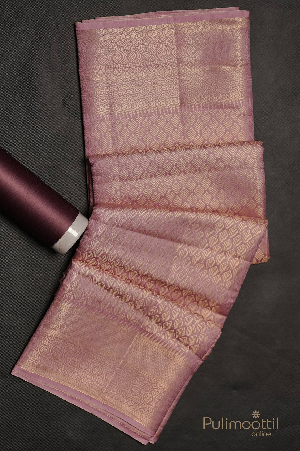 Peach Pink Colour Chiniya Silk Saree