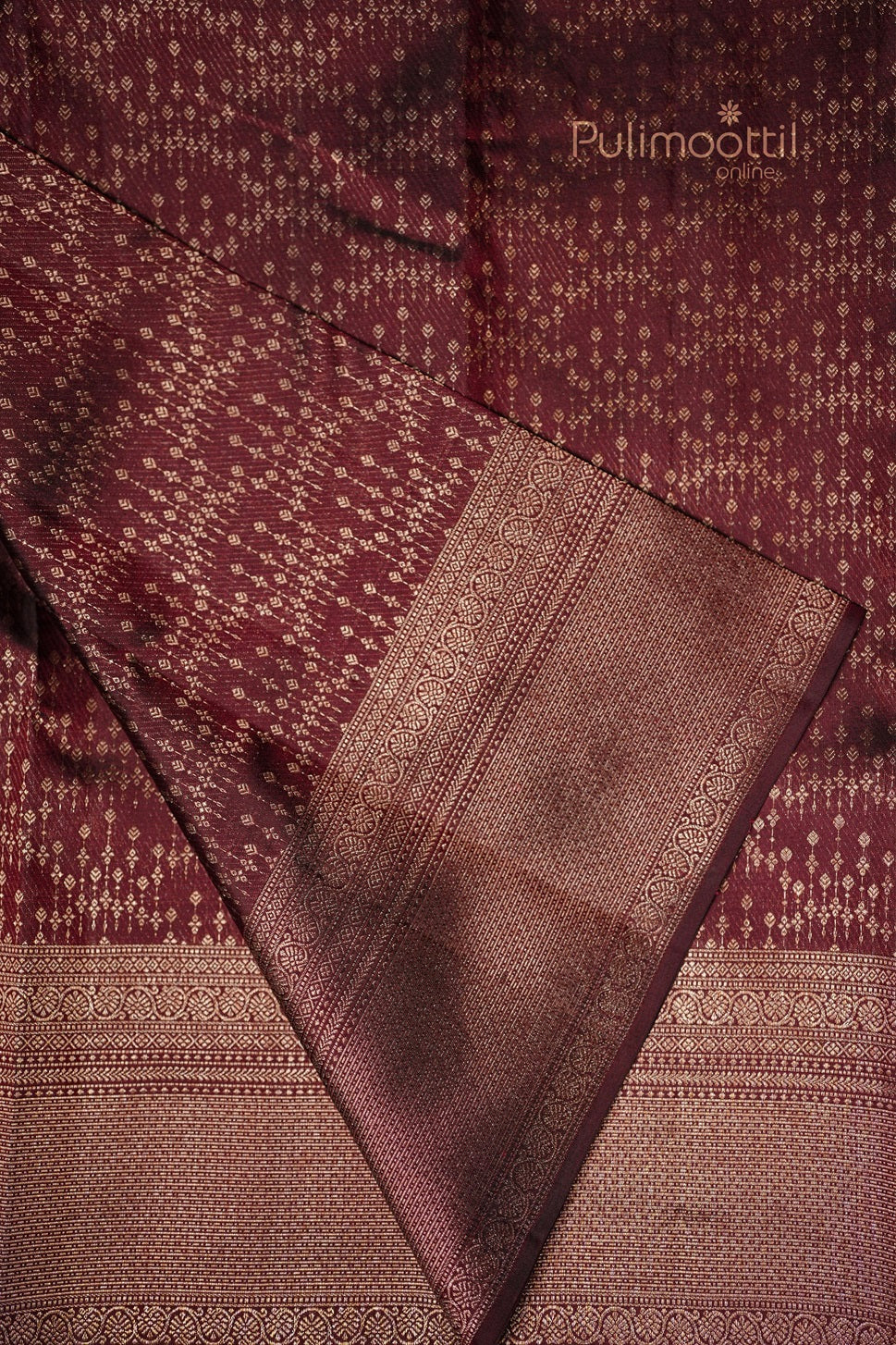 Maroon Colour Kanchipuram Brocade Wedding Saree