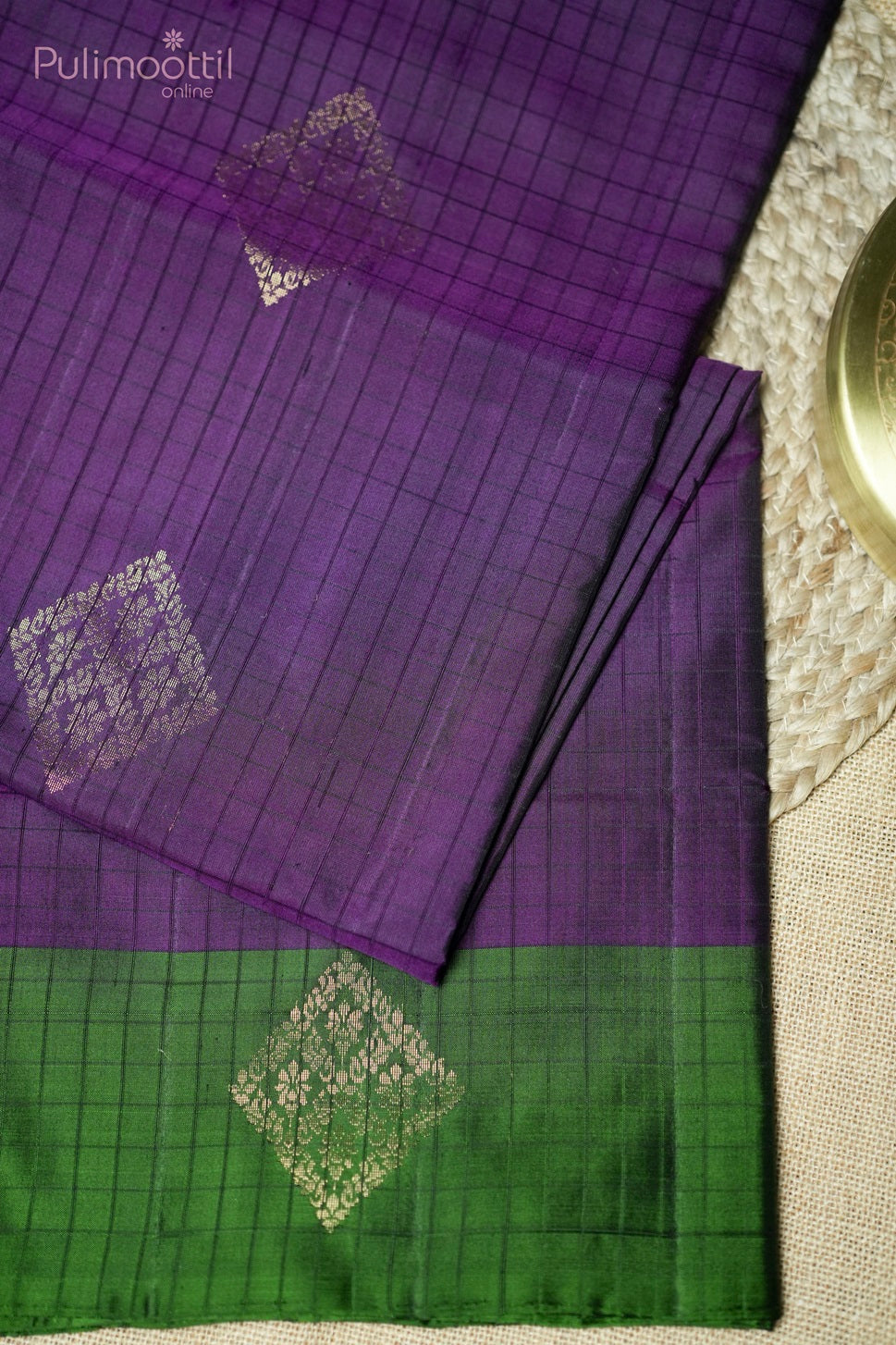Purple Colour Kanchipuram Soft Silk Saree