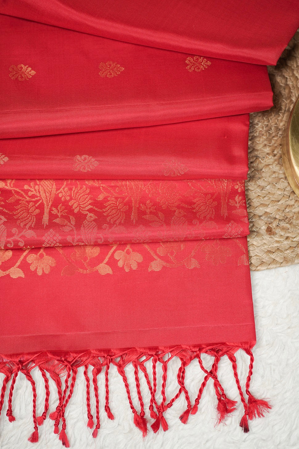 Red Colour Kanchipuram Soft Silk Saree