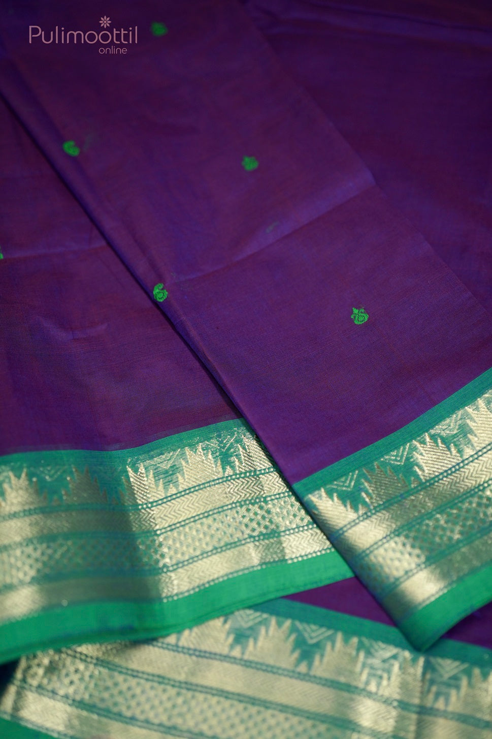 Dark Violet Colour Kalyani Cotton Saree