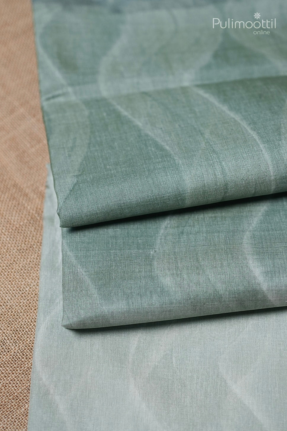 Teal Green Colour Tussar Silk Saree