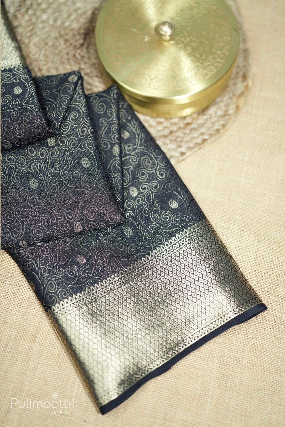 Black Colour Banarasi Saree