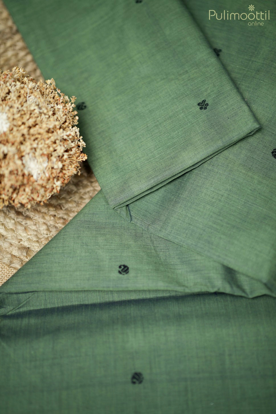 Matte Green Colour Kalyani Cotton Saree