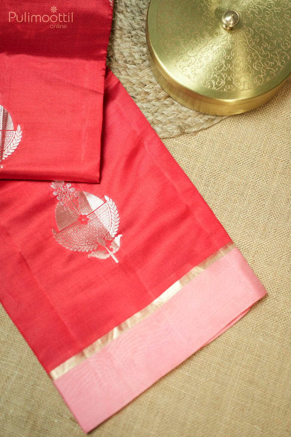 Red Colour Puna Silk Saree