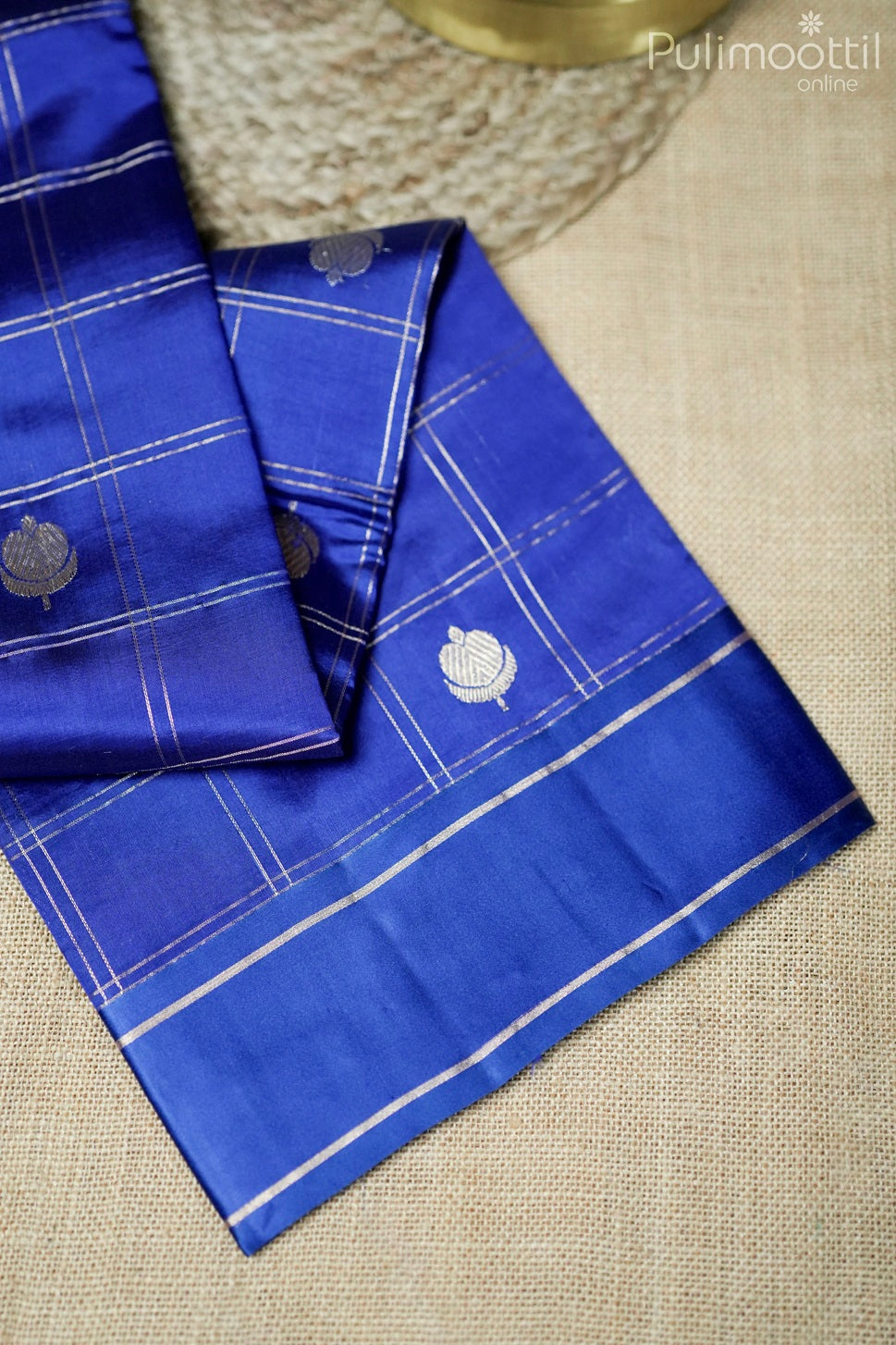 Royal blue color mango silk saree